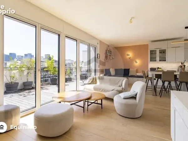 Prestige, duplex 114 m2 avec terrasse de 51m2 en dernier étage immeuble 2022 grand standing Ile de l