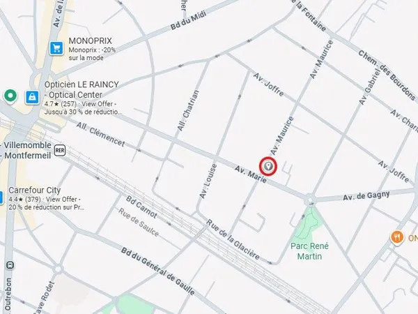 Parking proche gare - parc Carette