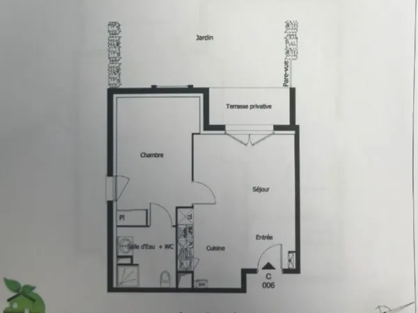 APPARTEMENT T2 + jardin à louer au Teich à l'année