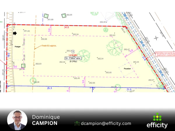 Terrain 737 m²