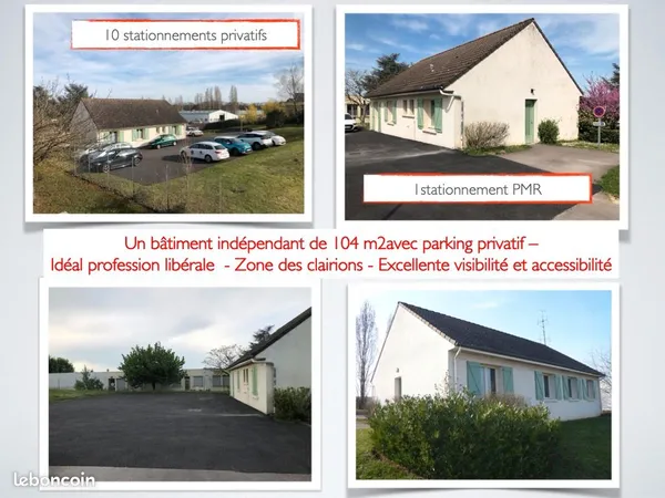 Bureaux de plain pied avec 10 places parking privatif - Zone des Clairions