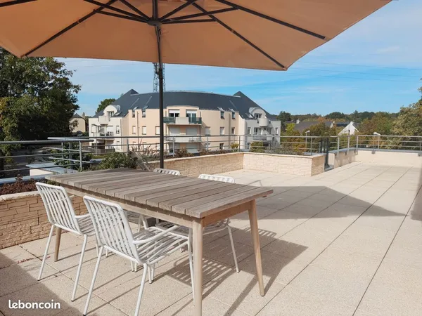 Appartement T3 85 m² - Terrasse 100 m² - Vezin-le-Coquet Centre - Garage + 2 parkings