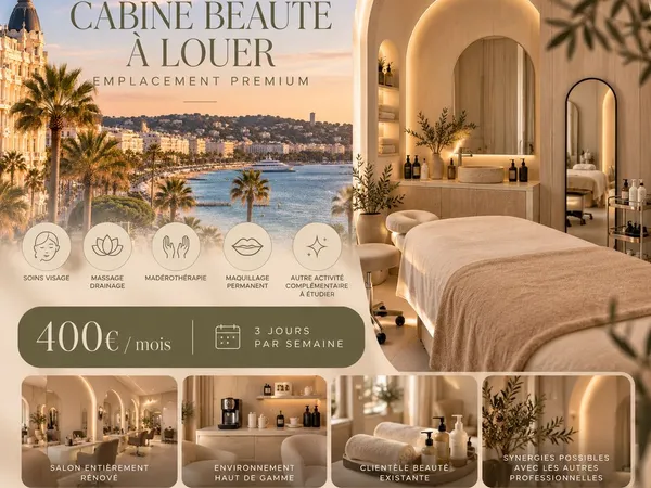 Cabine beauté à louer - emplacement premium à cannes ✨