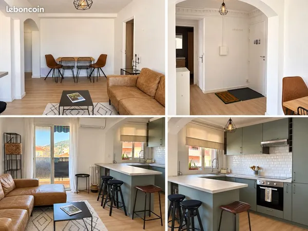 Golfe-Juan — 2-Bedroom Apartment with Corner Balcony, Right in the Town Centre — 56 m² (600 sq ft) —