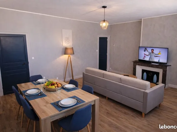 Duplex meublé de 120 m² - 4 chambres - 2 salles d'eau - Tarbes hyper-centre - électricité incluse