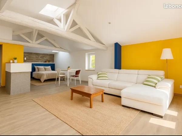 Appartement lumineux style loft - au calme - le may-sur-èvre