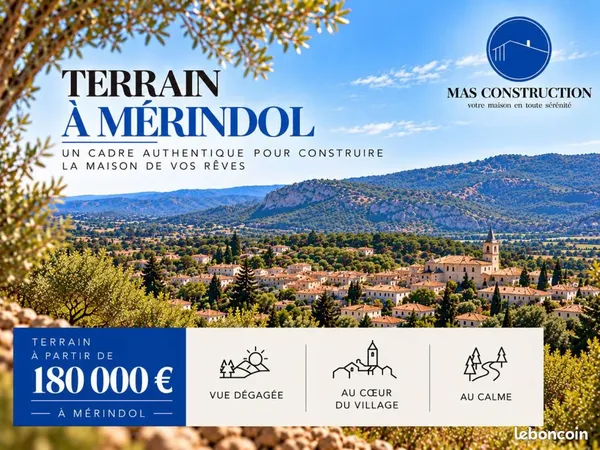 Terrain 500 m² Merindol