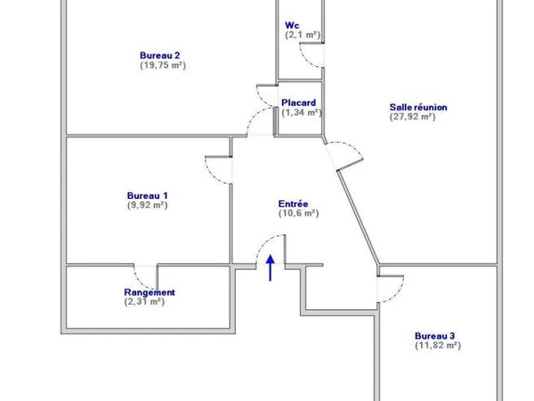 Bureaux 86 m² Bourg-en-Bresse