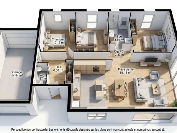 Maison 3 pièces 85 m²