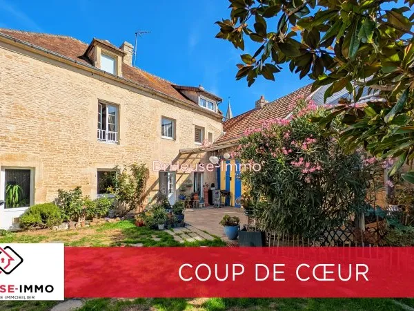 14112 BIÉVILLE-BEUVILLE - MAISON EN PIERRE DE CAEN - 125 M² - 4 CHAMBRES - GARAGE 80 M² - JARDIN 320