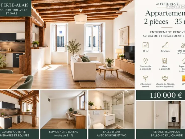 Appartement 35 m2 entièrement rénové