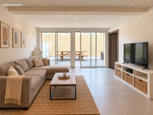 Appartement T3, grande terrasse garage