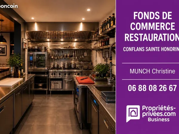 Fonds de commerce restaurant 120 m²