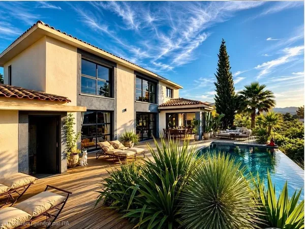 Vends maison contemporaine vue mer Saint Cyr sur Mer