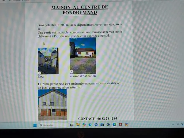 Vente maison et local artisanal