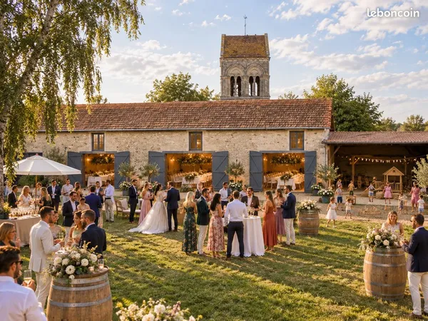 Domaine événementiel - 1 300 m² déjà bâtis - 8 chambres - à 1 h de paris -créez votre domaine de réc