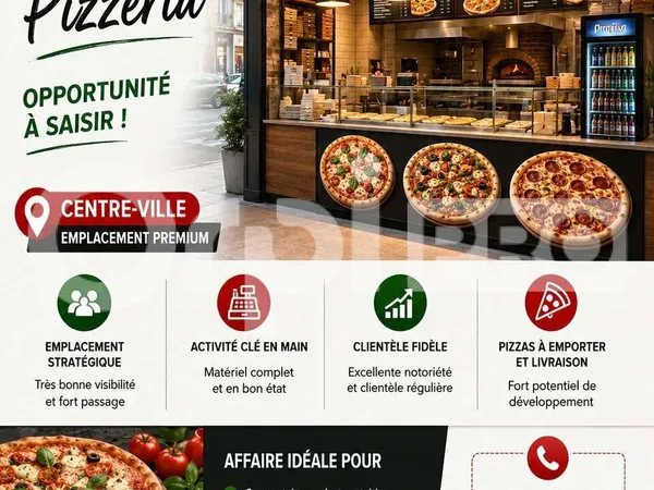 Pizzeria à vendre clé en main à Bourg en Bresse