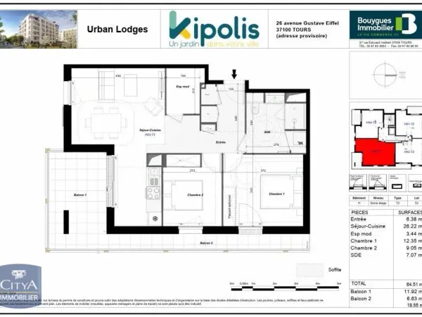 Appartement 3 pièces
