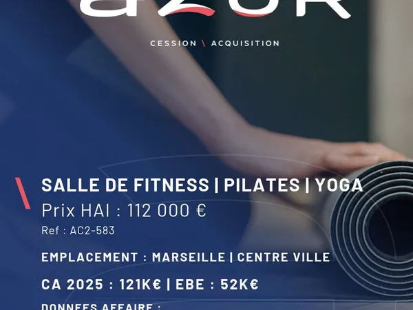 Vente Studio Pilates / Yoga à Marseille centre
