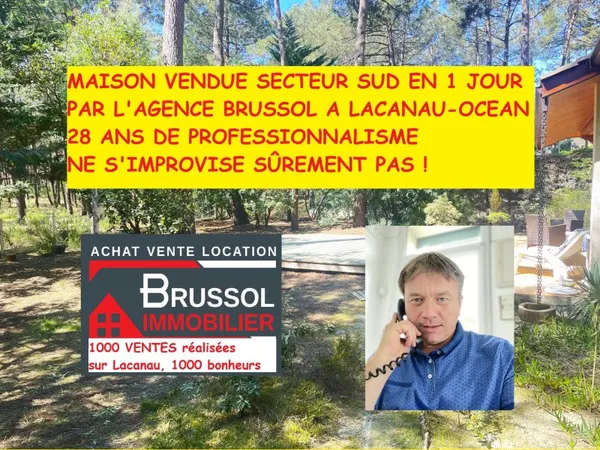 Maison VENDUE en lisière de forêt à Lacanau-Océan Agence Bru