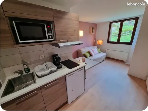 🏔️ serre-chevalier - chantemerle : studio rénové • investissement locatif • montagne 4 saisons studi