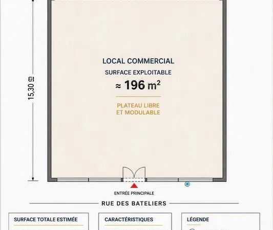 Local artisanal / atelier avec stockage