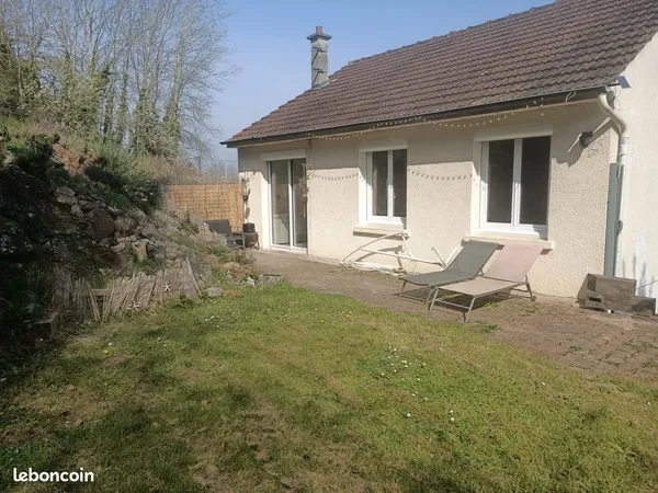 Maison pavillon 64 m2, grand terrain arboré fruitiers