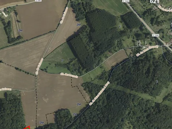Terrain de 3 322 m² en 4 parcelles — bois et friches — Crépy en Laonnois (02870)