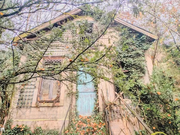 Verger avec bâtiment