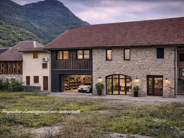 Grange authentique à fort potentiel 600 m2 Marlens