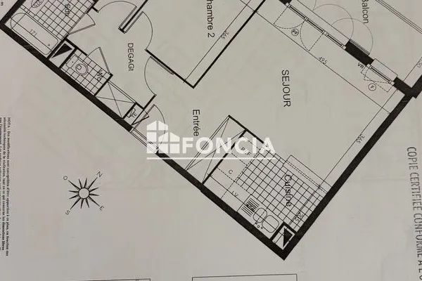 Appartement 3 pièces 59 m²