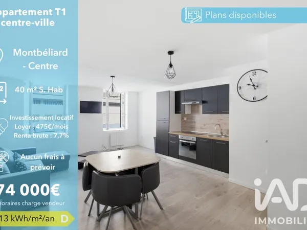 Appartement 1 pièce 40 m²