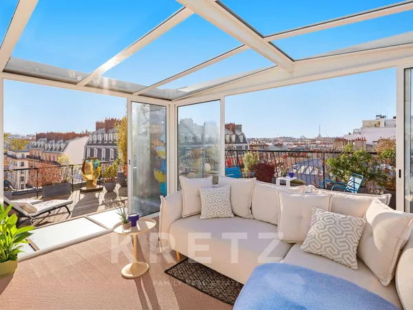 Penthouse Batignolles - Vue Tour Eiffel et Montmartre - 129m2 + 200m2 extérieur