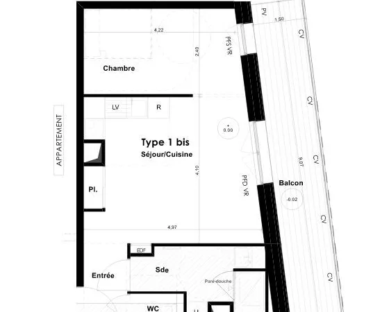 Appartement de 40m2 à louer sur Nantes