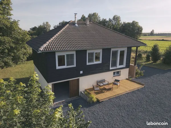 Maison individuelle rénovée, terrain 1 770 m², sans vis-à-vis - Jeumont