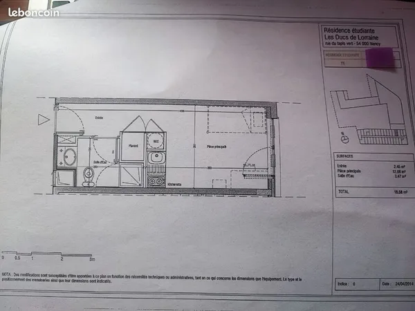 Vente studio LMNP en résidence étudiante à Nancy