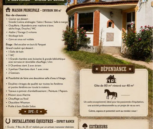 Propriété équestre / Maison de type vieux mas provençal