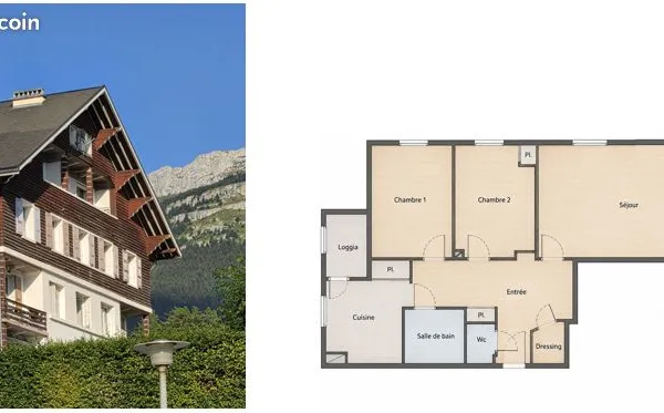 Appartement 3 pièces 82 m²