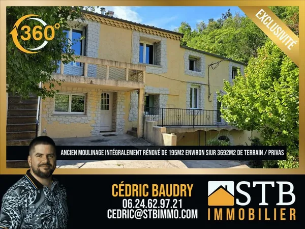 Ancien moulinage rénové avec appartement indépendant à Priva