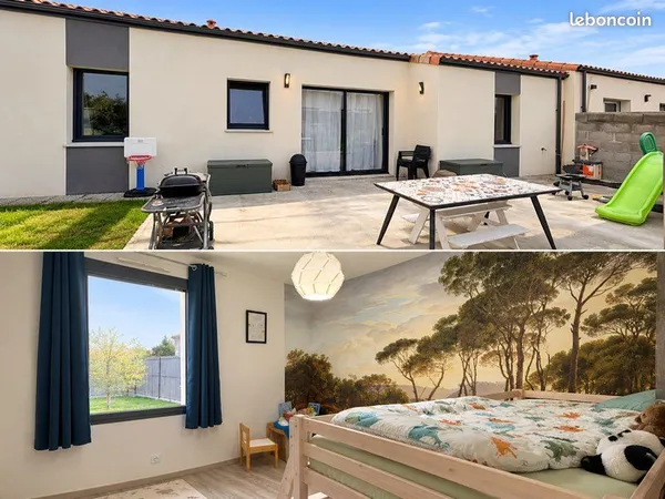 Maison de plain-pied, 3 chambres