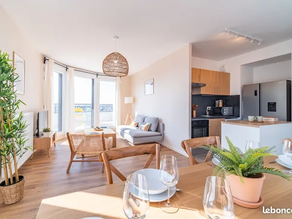 Chambre meublée tout inclus - Grand Appartement en Colocation meublé et équipé -