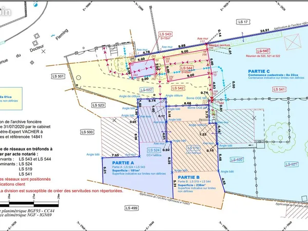 Terrain constructible 822 m² Zone Uca proche CHU