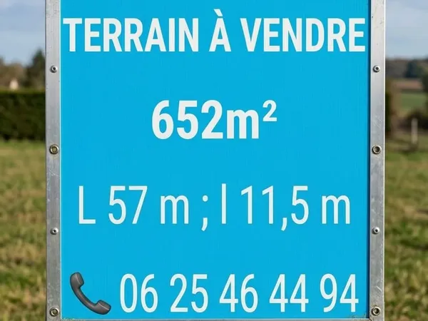 Terrain 652 m²