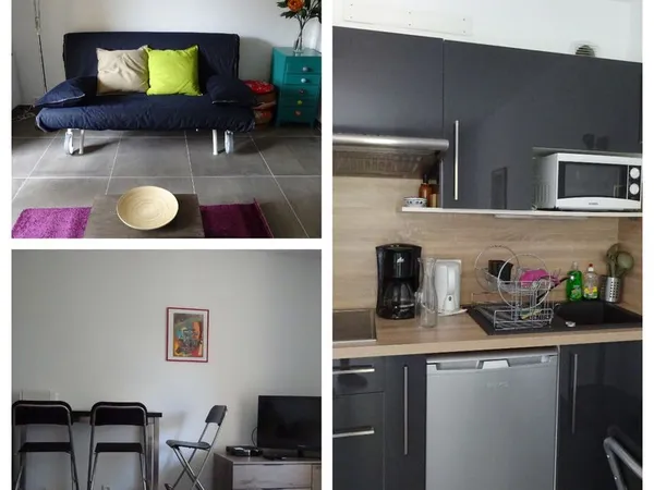 Studio meublé avec coin nuit, balcon et parking à La Ciotat