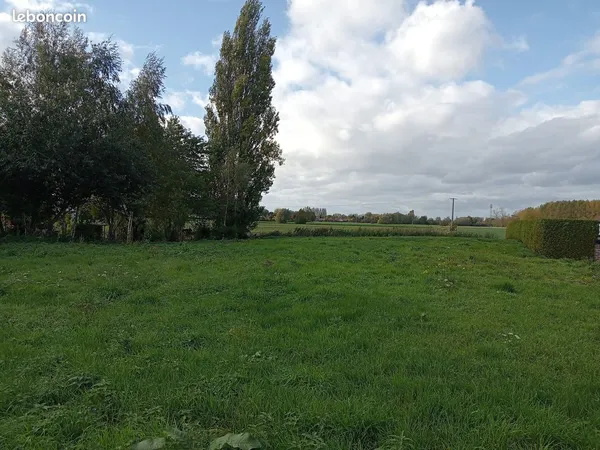 Terrain 1600m2 prox lille a Lorgies , les weppes
