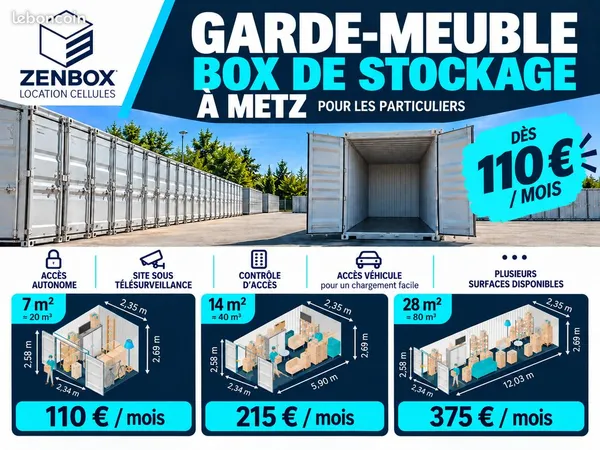 Box / container de stockage / garde meuble à louer - Metz Actipôle