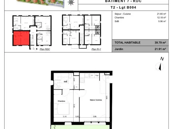 Appartement 2 pièces 40 m²