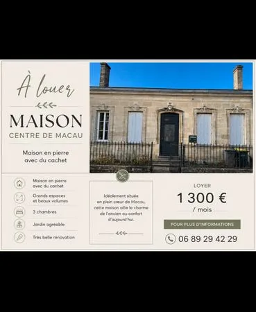 Location maison Macau 33460