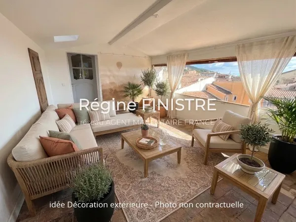 DRAGUIGNAN - APPARTEMENT D'EXCEPTION T4 - 2 CHAMBRES - BUREAU - TERRASSE TROPÉZIENNE ET VUE IMPRENAB