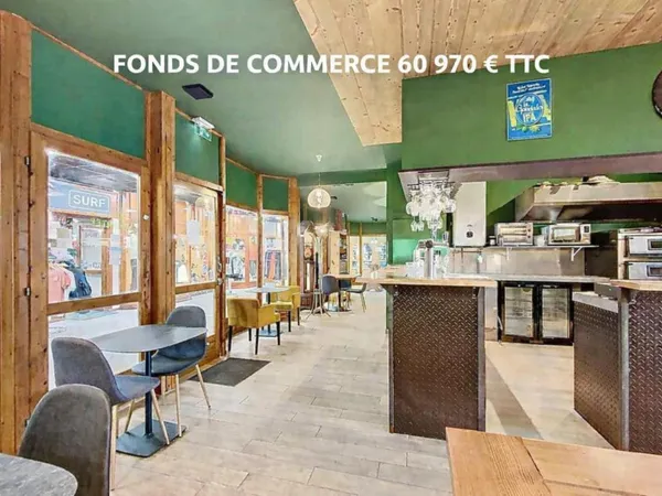 Vente fonds de commerce à usage de bar restaurant situé dans la galerie marchande des Glovettes (100